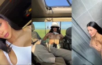 Gringa turista chama atenção em vídeo amador durante viagem